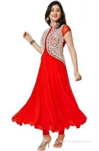 Salwashop.In Georgette Embroidered Semi-stitched Gown